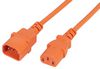 PELB2236 - IEC C14 Plug to C13 Socket Power Lead, 10A, 1.5m, Orange