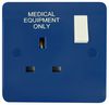 CMA635BL CMA635BL - Medical Equipment Switched Socket, 1 Gang, Double Pole, 13A, Blue
