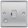 NBS55-01 NBS55-01 - Unswitched Fused Connection Unit with Flex Outlet, 13A, Brushed Steel