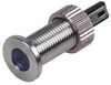 RJS01-8I-170P-B-BS-12V-67J - 12V AC/DC Blue LED Indicator Lamp, 8mm, Flat, Brushed Steel