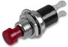 PPW01075 PPW01075 - Miniature Push Button Switch, Red, Latching, SPST, Off-On, 125V, 1A