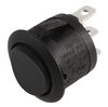 PELR0243 PELR0243 - Switch, Rocker, SPDT, Momentary, Round, Black