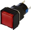 RJS-K16-381-RE-65J RJS-K16-381-RE-65J - Square Illuminated Pushbutton Switch, Red, SPDT, Latching, 250V, 3A, 12V LED