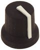 CL170849BR CL170849BR - 6mm Black Push Fit Instrument Knob, D Shaft, White Indicator Line