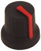 CL170853BR CL170853BR - 6mm Black Push Fit Instrument Knob, D Shaft, Red Indicator Line