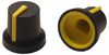 CL170845FR CL170845FR - 6mm Black Push Fit Instrument Knob, USA D Shaft, Yellow Indicator Line