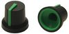 CL170847FR CL170847FR - 6mm Black Push Fit Instrument Knob, USA D Shaft, Green Indicator Line