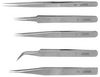 PTW2185/S - Stainless Steel Tweezers Set, 5 Piece