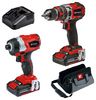TP -18V TWIN PACK TP -18V TWIN PACK - Power X-Change 18V 2x 2Ah Li-Ion Cordless Brushless Combi Drill & Impact Driver Kit