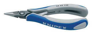 34 22 130 - 5.3" (135mm) Precision Electronics Flat Half-round Jawed Gripping Pliers