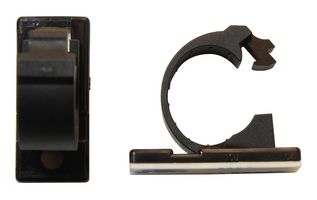 10J-S BLACK - Releasable Cable Clip, Self Adhesive, 14mm, Black, x100
