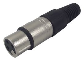 PSG01324 - 3 Pole XLR Socket with Black Coloured Strain Relief