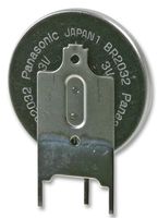 BR-2032/GVN - BR2032 3V Lithium Button Cell Battery, 3-Pin Vertical PCB Mount