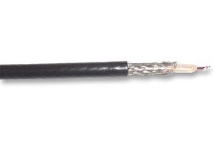 9174 BK005 - RG174 / U Coaxial Cable PVC Black 30.5m (100ft)