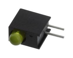551-1207F - Circuit Board Indicator, Yellow, 1 LEDs, Through Hole, T-1 (3mm), 2 mA, 1.6 mcd