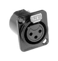 AC3FDZB - XLR Socket, 3 Pole Panel, Unified, Black