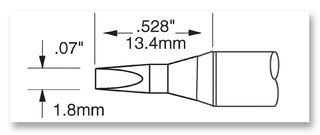 SFV-CH18A - Conical Long Reach Soldering Tip 1.8mm