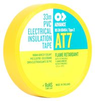 AT7 YELLOW 33M X 19MM - Electrical Insulation Tape, 19mm x 33m, Green, Yellow