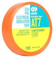 AT7 ORANGE 33M X 19MM - Electrical Insulation Tape, 19mm x 33m, Green, Orange