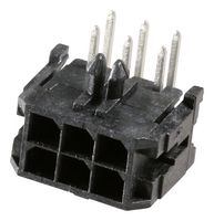 43045-0601 - Micro-Fit 3.0 Header, SMT Compatible, 2 Row, Right Angle, with Snap-in Plastic Peg PCB Lock, 6 Way