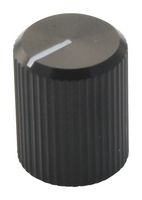 KB00004 - 10mm Instrument Knob, Black Aluminium, 3.2mm Round Shaft