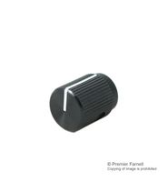 KB00017 - 12.7mm Instrument Knob, Black Aluminium, 3.2mm Round Shaft