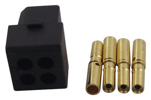 M80-8880405 - Rectangular Connector, Datamate L-Tek M80, 4 Contacts, Receptacle, 2mm, Crimp, 2 Row