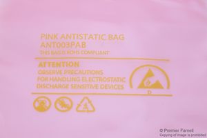 003-0004 - Pink Anti-Static Resealable ESD-Safe Bag, 254mm x 305mm, x100