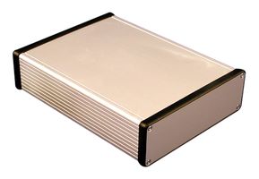 1455L1201 - Aluminium Enclosure, Metal End Panels, 103x31x120mm