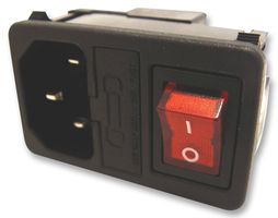 JR-101-1-FRSG-03 - Inlet, IEC, DPST, with Fuse Holder