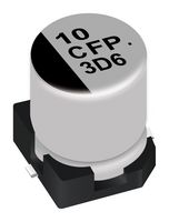 EEEFP1E100AR - SMD Aluminium Electrolytic Capacitor, Radial Can - SMD, 10 uF, 25 V, 0.85 ohm, 2000 hours @ 105°C