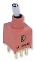 2AD1T2A2M2RE - Washable Panel Mount Toggle Switch, DPDT, On-On, Vertical Mounting