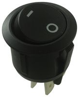 R13-244A-02-BB-3A - Rocker Switch, On / Off, DPST, l/O Markings, Black, 250V AC, 10A