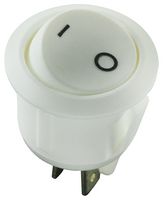 R13-244A5-02-WW-3A - Rocker Switch, On / Off, DPST, l/O Markings, White, 250V AC, 10A