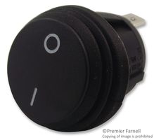 R13-112A8-02-BB-2A - Rocker Switch, On / Off, SPST, l/O Markings, Black, 250V AC, 10A