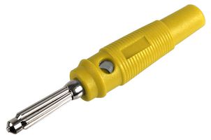A-1.128-Y - 4mm Banana Plug, Stackable, Yellow, 30V, 24A