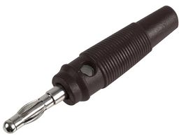 A-1.126.N.B - 4mm Banana Plug, stackable, Black, 16A, 30V