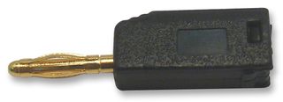 A-1.008-B - Plug, 2mm, Stackable, Black