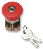 RCAS-ES142 - 22mm Switch, Emergency Stop Button, Key Release +NC