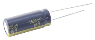 EEUFK1C152L - Electrolytic Capacitor, 1500 µF, 16 V, ± 20%, Radial Leaded, 4000 hours @ 105°C, Polar