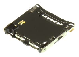 DM3CS-SF - SMD Right Angle Memory Card Connector, MicroSD, Hinged, 8 Contacts