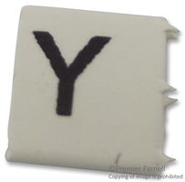 LHS3-1TW/Y - Pre-Printed Heat Shrink Cable Marker, Y, White, 3mm, 100 Pack