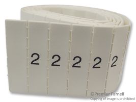 LHS12-4TW/2 - Pre-Printed Heat Shrink Cable Marker, 2, White, 12mm, 100 Pack