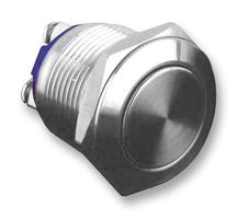 AV01-B22-M1-F-IP65 - Anti Vandal Switch, SPST, Momentary Off-(On), Flush, Natural, 19mm