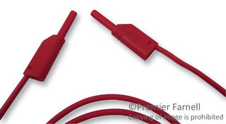 975696701 - 10A Red 2mm Banana Plug to Plug Test Lead - 1m
