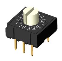 MCRH2MAF-16R-V-B - Rotary Encoder, Horizontal, 16 Position, 3x2 Pins