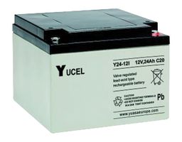 Y24-12 - Yucel 12V 24Ah Sealed Lead Acid Battery