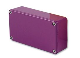 1590BBPR - IP54 Purple Stomp Box Aluminium Instrument Enclosure - 119x94x34mm