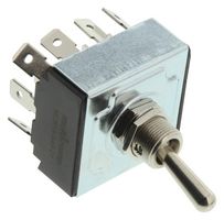 MCR13-44B-01 - Toggle Switch, On-On, 4PDT, Panel Mount 16A