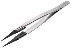 5CFR.SA - 130mm Precision Tweezers, Very Fine Straight Pointed Replaceable Tips